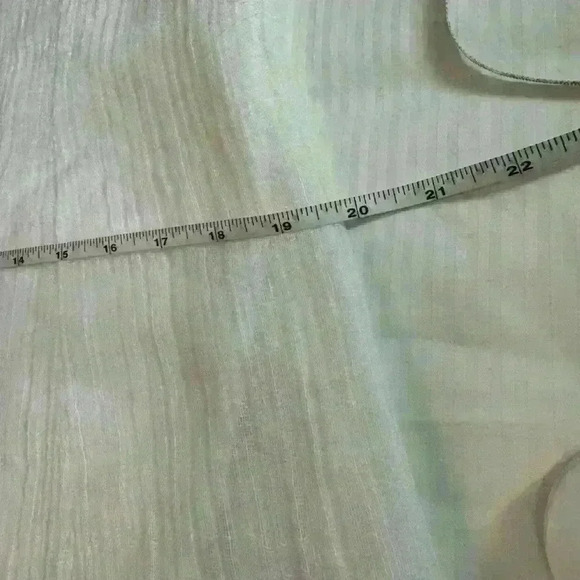 Anthropologie leifsdottir white gauze cotton dress medium cool asymmetrical midi - Picture 8 of 11